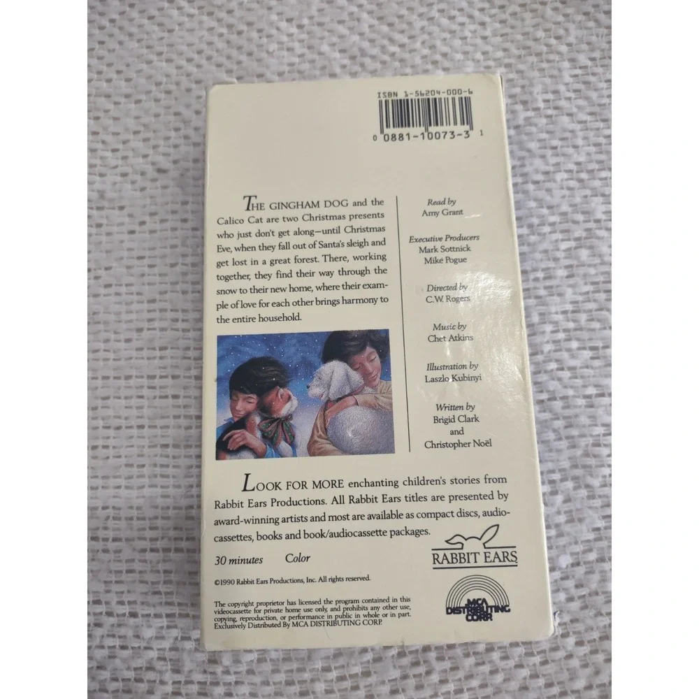 Rabbit Ears - The Gingham Dog and the Calico Cat (VHS, 1992) Amy Grant